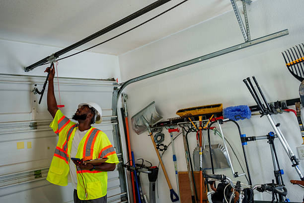Professional Garage Door Panel Replacement technician working in Fairlawn, VA